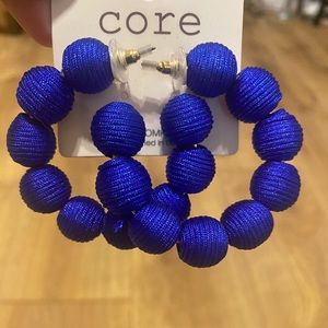 Beaded hoop earrings